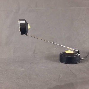 Folding Adjustable Brilliant Lamp, Desk Lamp, Table Lamp, Black And Yellow Lamp, Vintage Table Lamp, Mid Century Desk Lamp