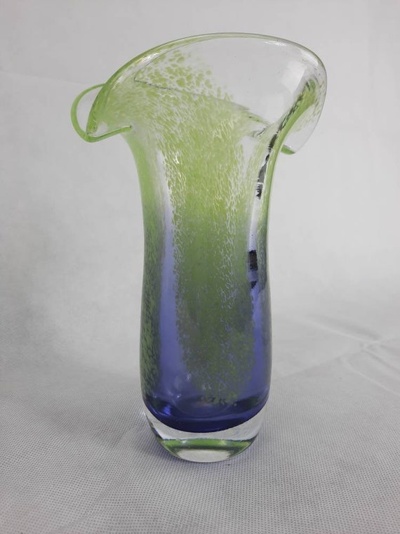 ヴィンテージガラスの花瓶：ミッドセンチュリーアートの装飾 - Etsy 日本