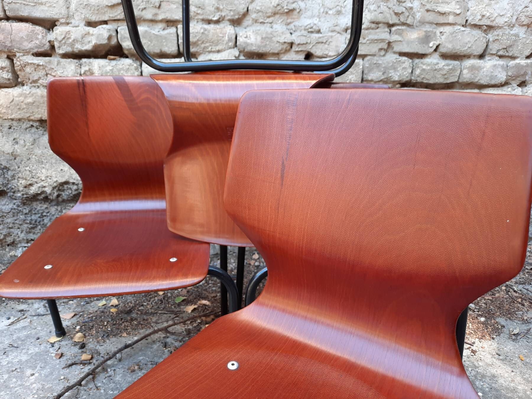 Set of Four Mid Century Dining Chairs by Flototto for Etsy