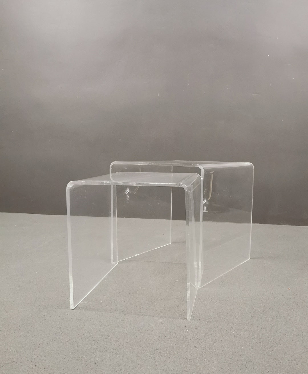 Set of 2 Plexiglass Coffee Tables, Acrylic Tables, Made in 90' S Etsy