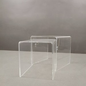 Set of 2 Plexiglass Coffee Tables, Acrylic tables, made in 90&#39; s
