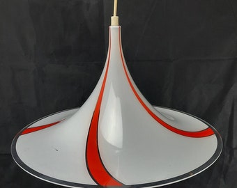 Meblo Guzzini Trumpet Light, Ajustable Space Age Pendant Light, Mid Century Modern Pendant Light, 70's, Italian Design, Made in Yugoslavia