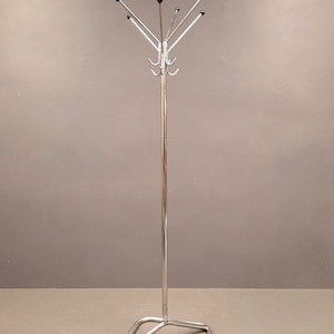 Vintage Gottwald Chrome Coat Rack: 1930s Bauhaus Design