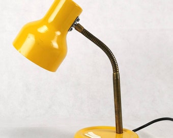 Yellow Solken Leuchten Desk or Table Lamp, Vintage Space Age Table Lamp, Made in Germany 80's