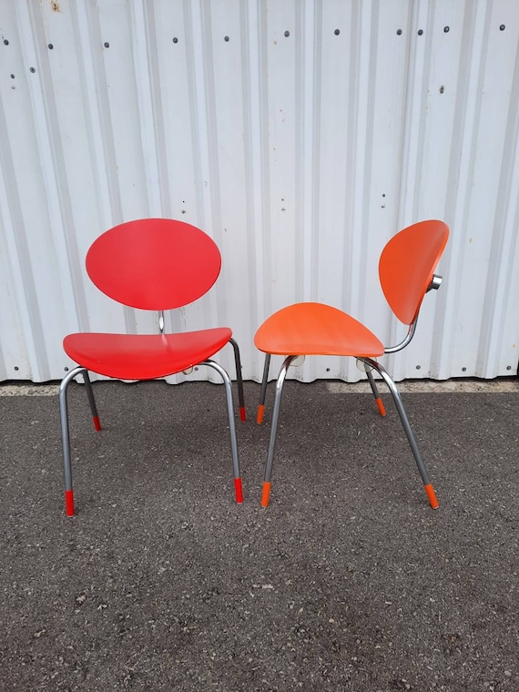 赤色椅子2個 アビタスタイル ラウンジチェア 2脚セット 赤色