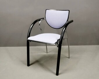 Vintage Thonet eetkamerstoel: Bauhaus Space Age chroom en hout