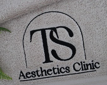 Embroidered towel in the UK, Personalised logo name monogramed towel, face cloth, hand towel, bath towel, bath sheet, Multiple colours