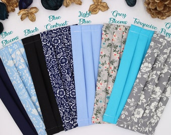 100% Cotton Face Mask Winter Autumn Thick Facemask in the UK Washable Reusable 3ply Triple Layer Floral Adult Child in Britain Face Covering