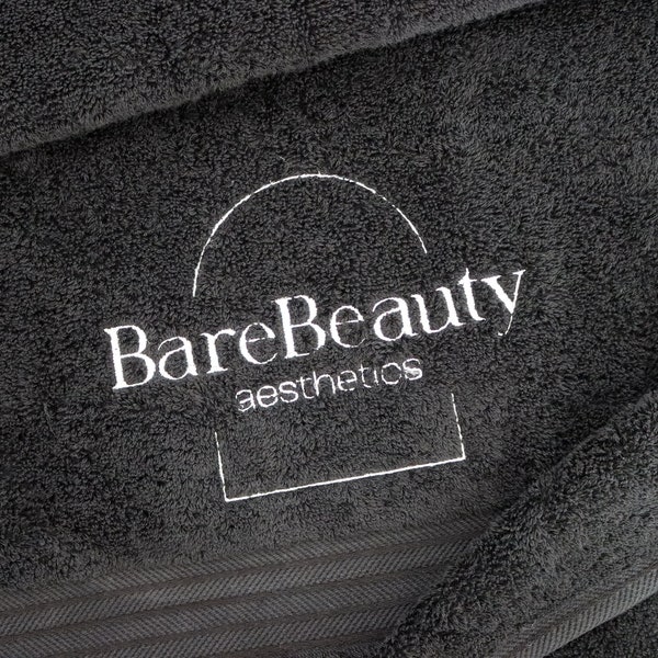 Corporate Logo Towels, Bespoke Logo towels, Personalised Salon Towels, Company Logo Towels, embroidered towel uk, hand towel, bath sheet