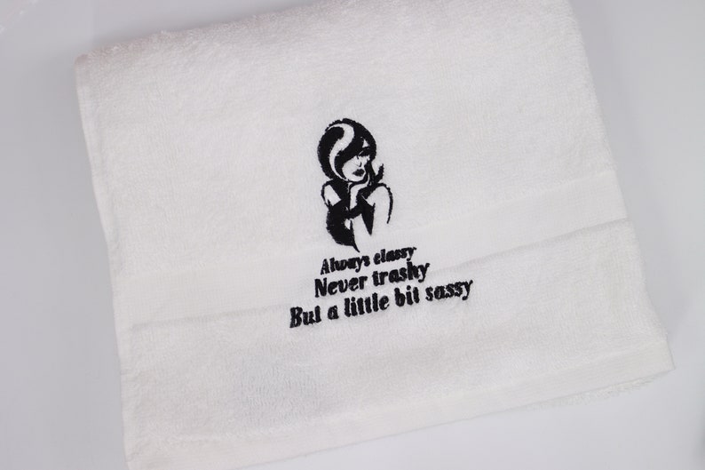 Logo on towel personalised logo name monogramed towel face Etsy