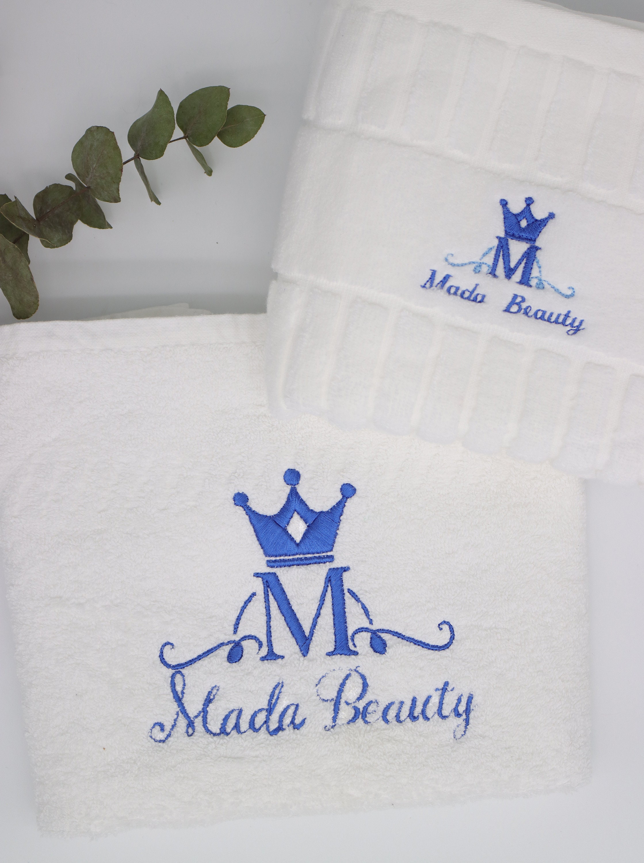Embroidered Towel Personalised Logo Name Towel Hand Towel Bath Etsy