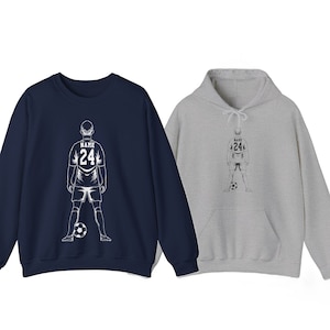 Personalized Soccer Sweatshirt, Soccer Shirt, Custom Sweatshirt & Hoodie, Custom Soccer Shirt, Soccer Team Shirt, Soccer Mom, Soccer Dad,