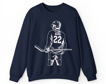 Sweat-shirt de hockey personnalisé, chemise de hockey, sweat-shirt personnalisé, chemise de hockey personnalisée, chemise d’équipe de hockey, maman de hockey, papa de hockey