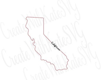 California State Outline SVG, CA Outline