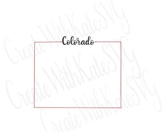Colorado State Outline SVG, CO Outline