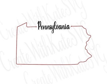 Pennsylvania State Outline SVG, PA Outline