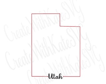 Utah State Outline SVG, UT Outline