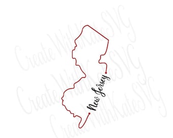 Esboço do estado de Nova Jersey SVG, Esboço de NJ