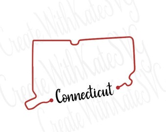 Connecticut State Outline SVG, CT Outline