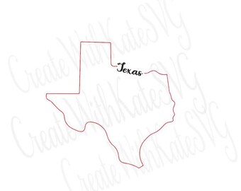 Texas State Outline SVG, TX Outline
