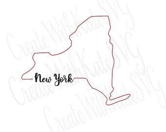 Contorno do Estado de Nova York SVG, Contorno de NY