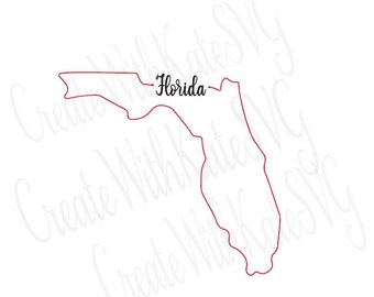 Florida State Outline SVG, FL Outline