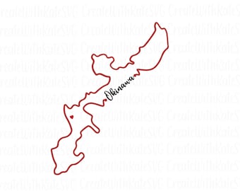 Okinawa Island SVG, Okinawa Military Base, Kadena Heart Pindrop, Kadena Star Pindrop