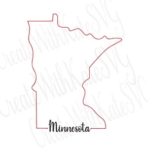 Minnesota State Outline SVG, MN Outline