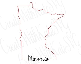 Minnesota State Outline SVG, MN Outline