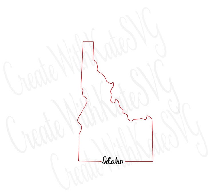 Download Idaho State Outline SVG ID Outline | Etsy
