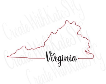 Esboço do estado da Virgínia SVG, Esboço VA
