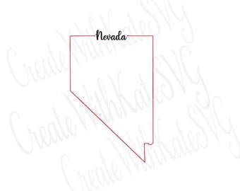 Nevada State Outline SVG, NV Outline
