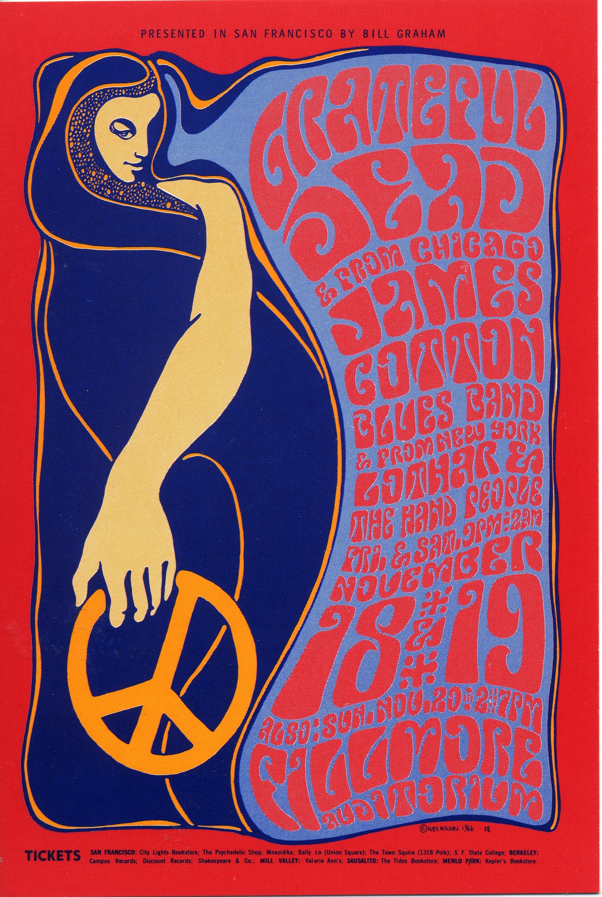 Grateful Dead at the Fillmore Auditorium, 1966 - Wes Wilson
