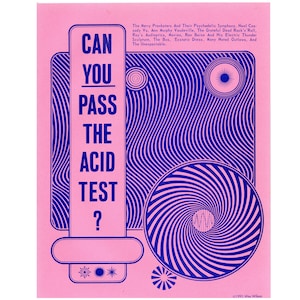 Kannst du den Säuretest bestehen? 1966 - Wes Wilson - 1991 Watts Acid Test Reprint - Ken Kesey - Grateful Dead - Psychedelics History