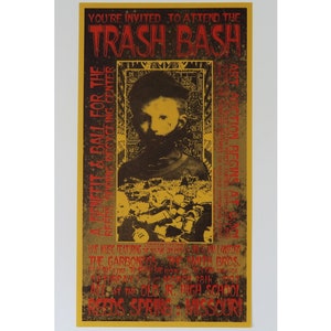 Trash Bash at the Old Jr. High School - Reeds Spring, MO - March 28, 1992 - Wes Wilson Poster Project - Ozarks