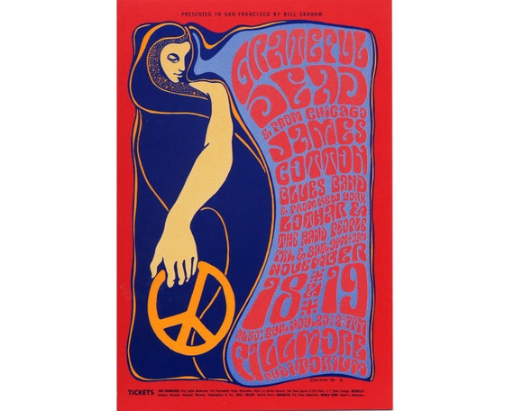 Grateful Dead at the Fillmore Auditorium, 1966 - Wes Wilson