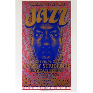 Johnny Strickler Quartet at Bar Next Door - Springfield, MO - 1994 - Wes Wilson Poster Project - Ozarks