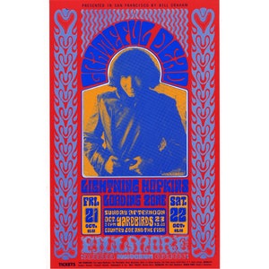 Grateful Dead at the Fillmore Auditorium, 1966 - Wes Wilson Concert Poster - 1986 Reprint Lithograph - 13 1/2&quot; x 22&quot; - BG-32-RP-5