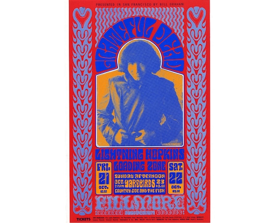 Grateful Dead at the Fillmore Auditorium, 1966 - Wes Wilson