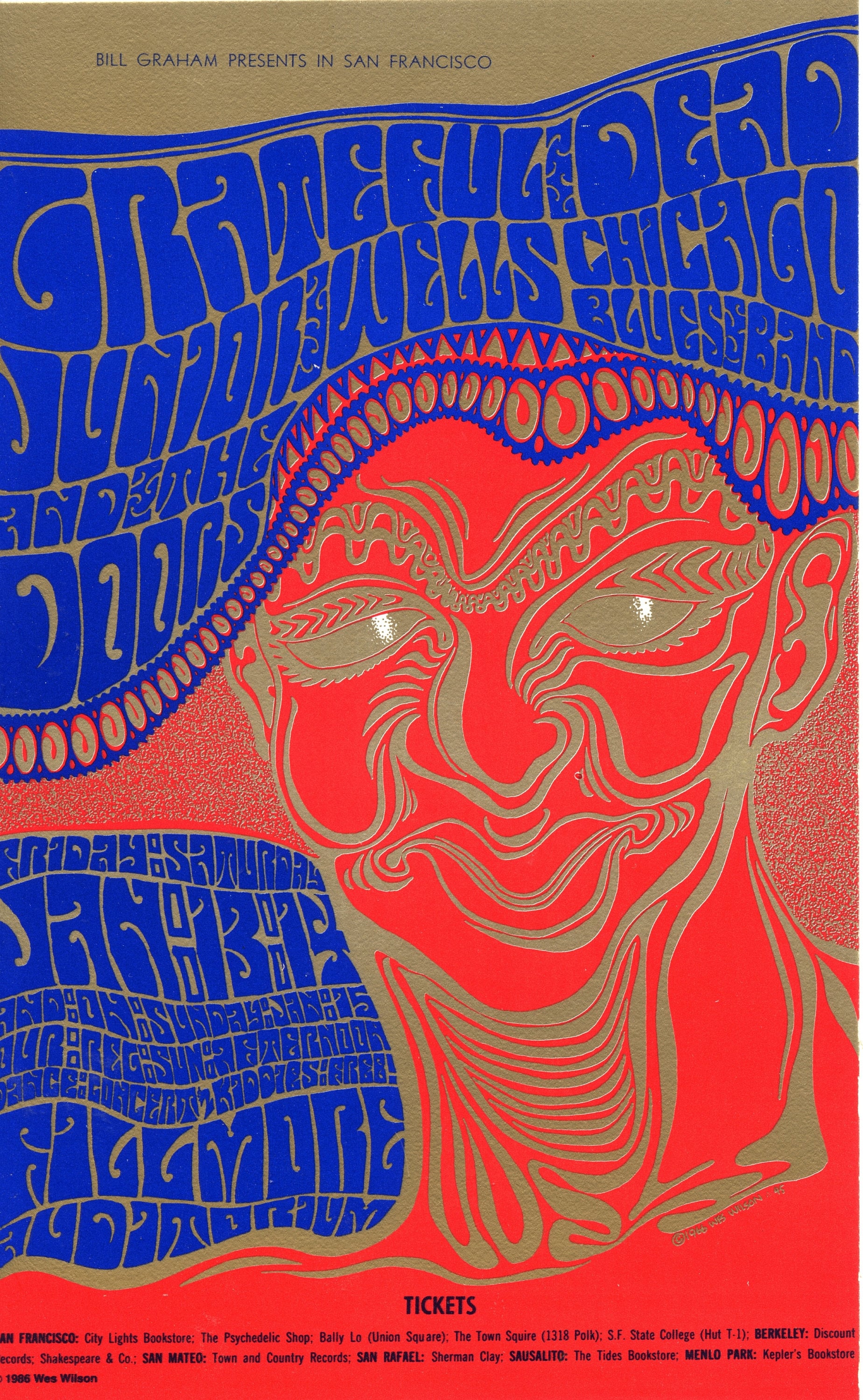 Grateful Dead at the Fillmore Auditorium, 1967 - Wes Wilson