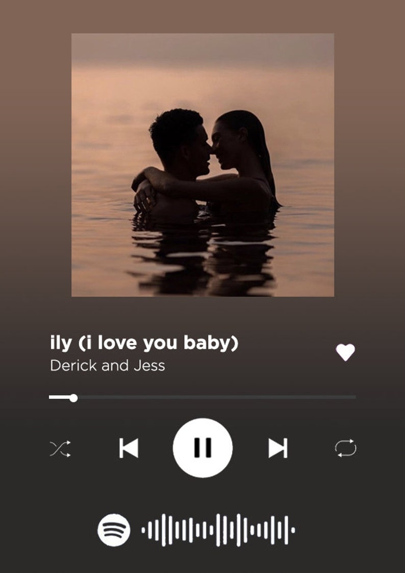 Custom Spotify Song for Couple DIGITAL Personalised gift Etsy