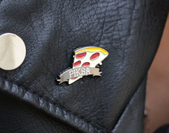 Pizza Enamel Pin Piksa Spanglish Latino Humor Pizza Lovers Lapel Hat Pin Badge