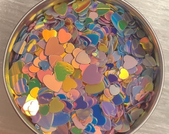 Holographic Hearts Glitter | Crescent Moons | Hollow Stars | Hearts Slime Charm | Nail Art | Resin Jewelry | Craft Tumblers | Crafts