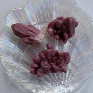 Mini Magical Pastel Lavender Quartz Handcrafted Soaps Set of 3 image 2