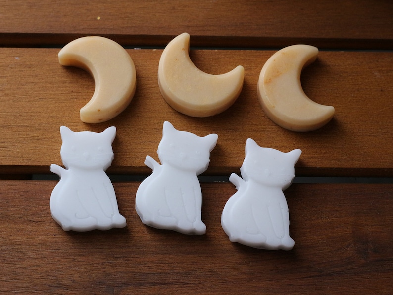 Cat Soaps Crescent Moons Miniature Soap image 1