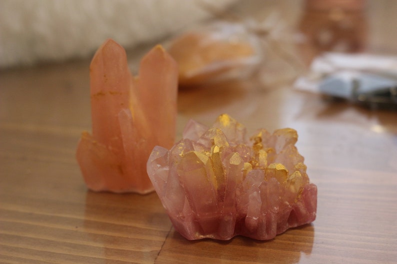 Raw Crystal Geode Soap Handmade Soap gift pack image 3