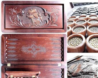 Gioco Da Tavolo Watlux In Legno – Backgammon Con Pezzi E Dadi – Fatto In Ucraina - Foto 2
