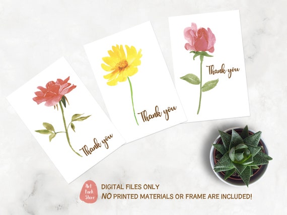 Limited Print 4x6 Greeting Cards - Flower Love (set of 3)