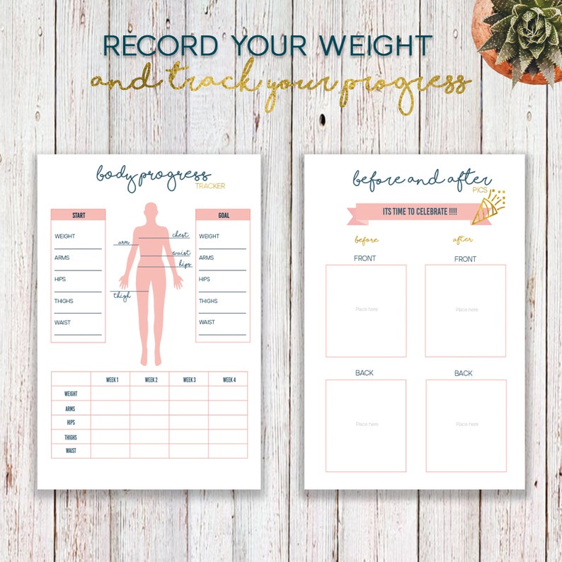 Keto starter kit, keto planner, keto printable, keto tracker, weight loss tracker, weight loss, PDF, A4, US letter image 5