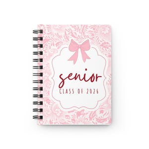 Preppy Girl Senior 2026 Journal, High School Senior Gift Notebook, Personalized Graduation Diary, Class of 2026 Notepad, Custom School